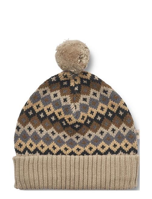 Wheat Knit Beanie Nolo Wheat Patterned