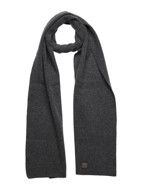 Se Knowledge Cotton Apparel Rib Knit Wool Scarf - Rws Knowledge Cotton Apparel Grey ved Booztlet