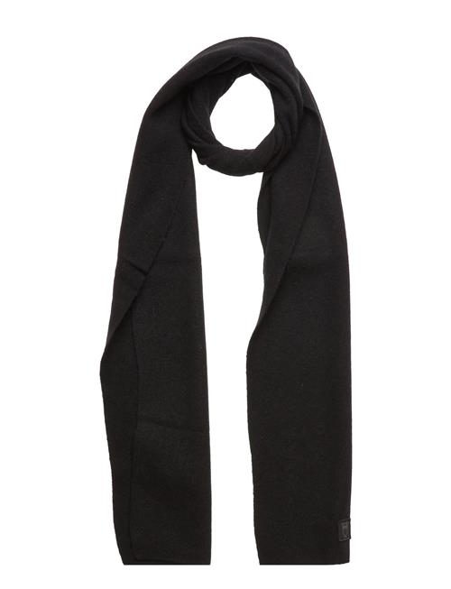 Se Knowledge Cotton Apparel Rib Knit Wool Scarf - Rws Knowledge Cotton Apparel Black ved Booztlet