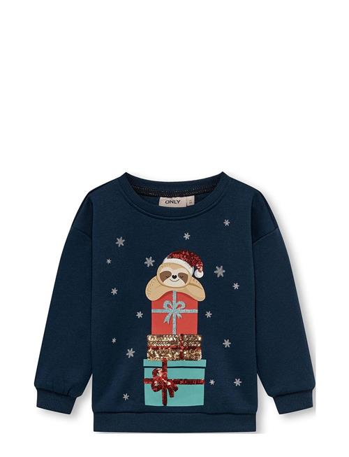 Kids Only Kmgyda Xmas L/S O-Neck Sequins Box Swt Kids Only Navy