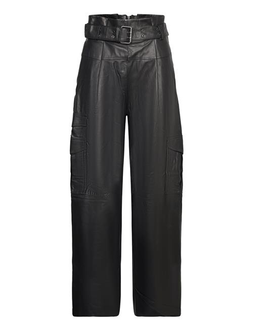 Se AllSaints Harlyn Leather Trouser AllSaints Black ved Booztlet