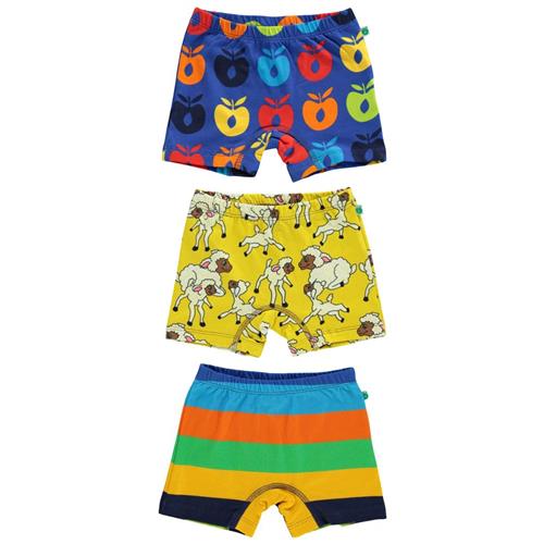 Se Småfolk 3-pak Mønstret Boxers Blue Lolite | Blå | 2-3 years ved Babyshop