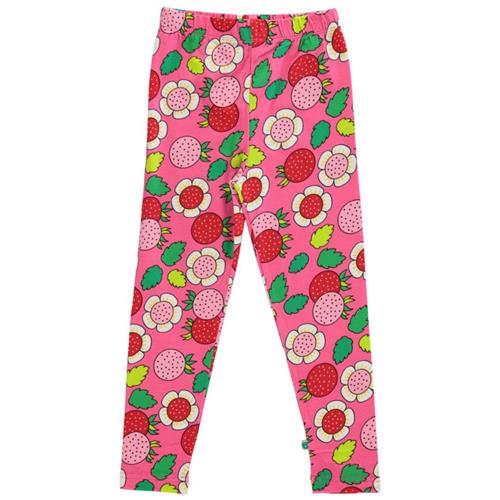 Se Småfolk Mønstrete Leggings Med Jordbær Lyserød | Lyserød | 4-5 years ved Babyshop