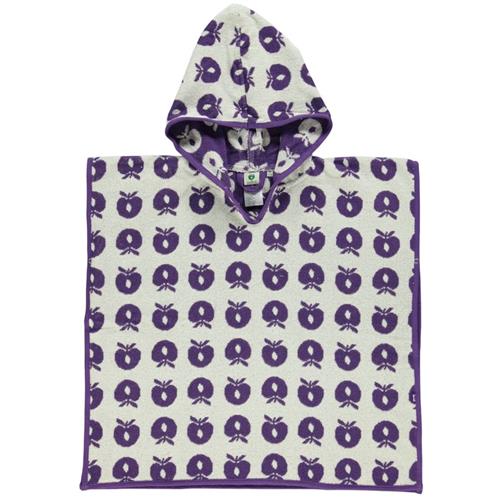 Se Småfolk Mønstret Bath Poncho Med Æbler Purple Heart | Lilla | 1-3 years ved Babyshop