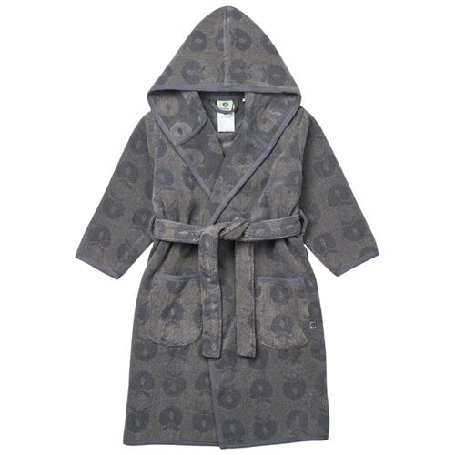Småfolk Mønstret Badekåbe Med Æbler Wild Dove 2-3 Y  Grå  2-3 år  Unisex