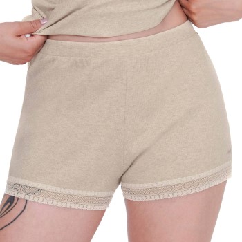 Se Sloggi GO Ribbed Short Grå bomuld X-Large Dame ved Timarco