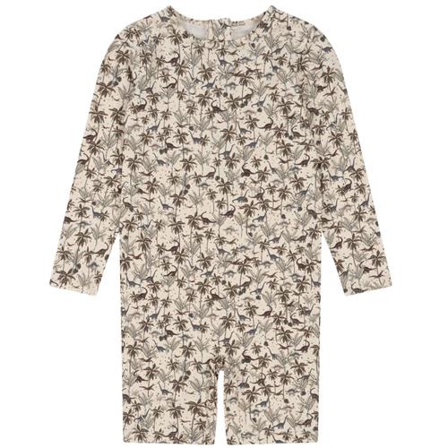 Konges Sløjd Aster Mønstret UV-dragt Dino | Beige | 9 months