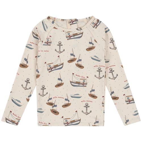 Konges Sløjd Aster Mønstret UV-trøje Sail Away | Beige | 12 months