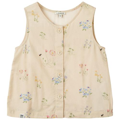Liewood Rosanna Mønstret Top Flora/Sandy 104cm  Beige  104 cm  kvinde