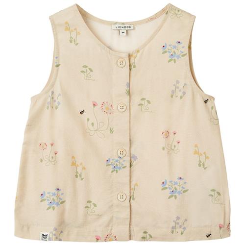 Se Liewood Rosanna Mønstret Top Flora/Sandy | Beige | 104 cm ved Babyshop