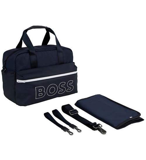 BOSS BOSS Pusletaske - Navy m. Hvid