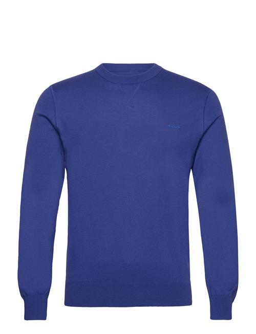 Se GANT Fine Cotton C-Neck GANT Blue ved Booztlet