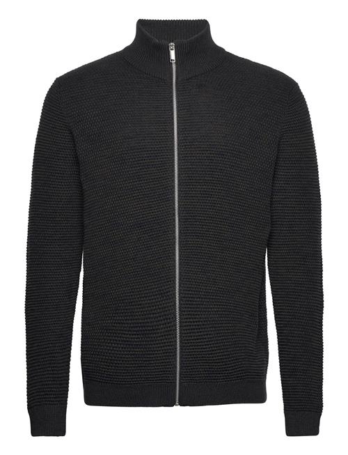 Selected Homme Slhvince Ls Knit Bubble Full Zip Noos Selected Homme Black