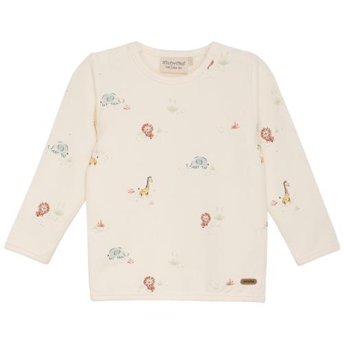 Minymo Mønstret Sweatshirt Eggnog |  | 68 cm