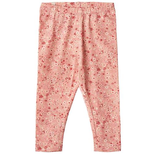 Se Wheat Jules Mønstrete Leggings Rosette Flowers | Lyserød | 62 cm ved Babyshop