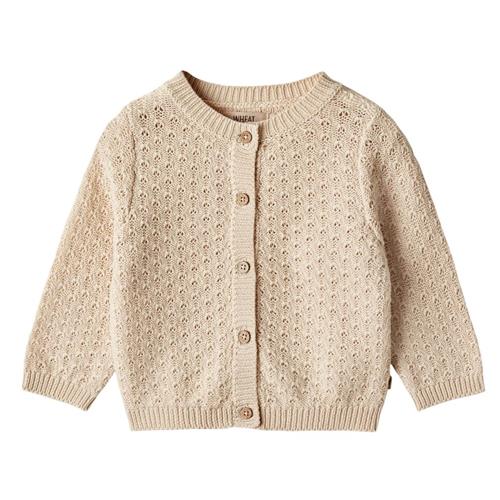 Se Wheat Magnella Cardigan Sandshell | Beige | 74 cm ved Babyshop