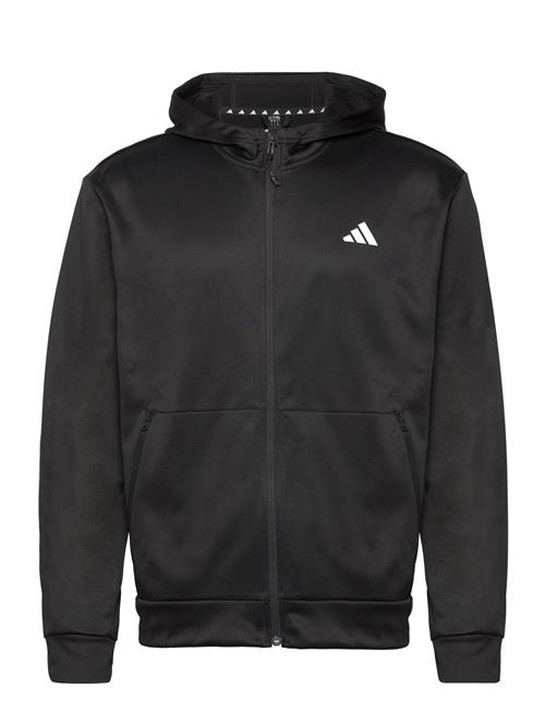 Se adidas Performance Train Essentials Seasonal Training Full-Zip Hoodie Adidas Performance Black ved Booztlet