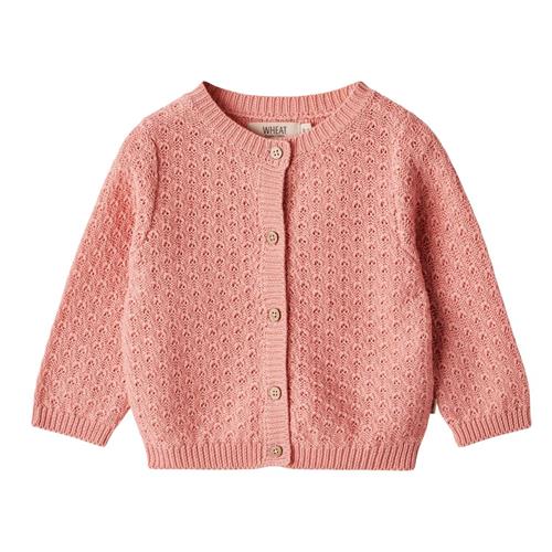 Wheat Magnella Cardigan Rosette | Lyserød | 68 cm