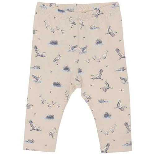 Se Fixoni GOTS Mønstrete Leggings Tapioca | Beige | 56 cm ved Babyshop