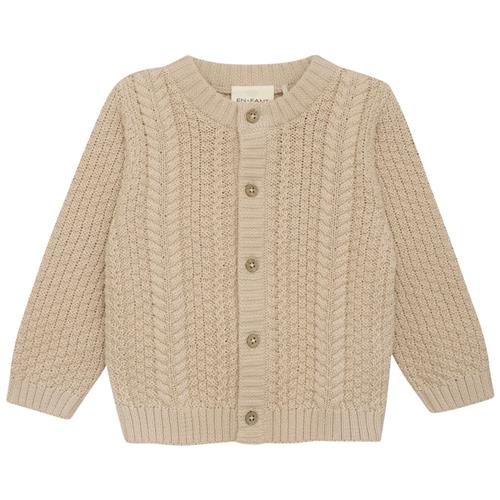 EnFant GOTS Cardigan Cement | Beige | 74 cm