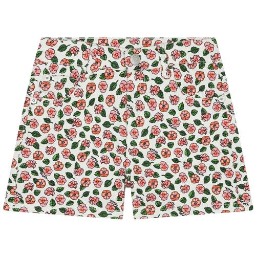 Kenzo Blomstrede Denimshorts Elfenben 12 Y  Creme  12 år  kvinde