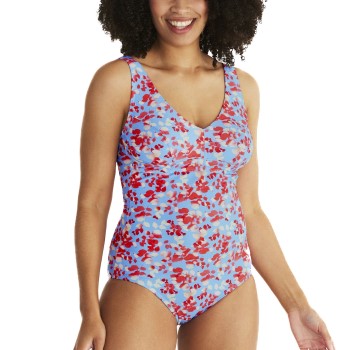 Abecita Sorrento Kanters Swimsuit Blå Mønster B/C 40 Dame