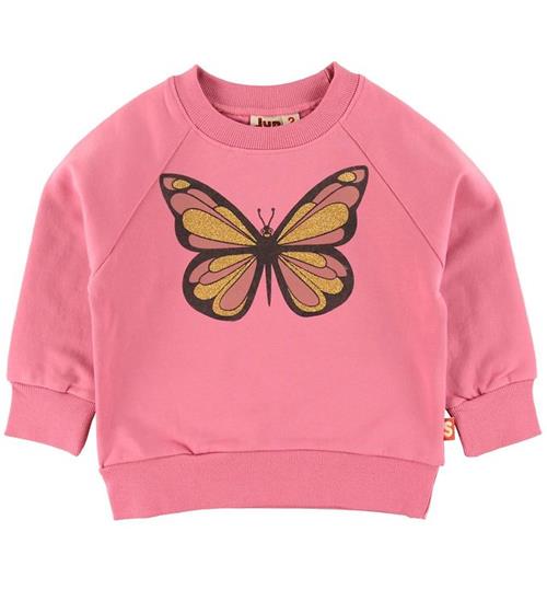 DYR DYR-Cph Sweatshirt - DYRBellow - Old Rose m. Sommerfugl