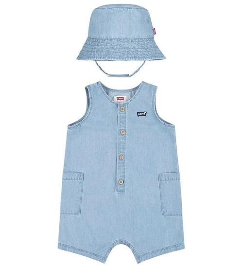 Se Levis Levis Sommerdragt m. BÃ¸llehat - Denim - Summer Wind ved KidsWorld