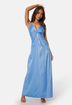 Se YAS Bree Strap Maxi Twist Dress Ashleigh Blue L ved Bubbleroom