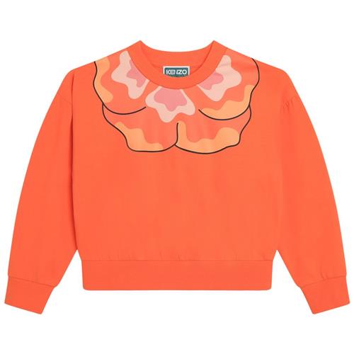 Kenzo Sweatshirt Med Tryk Poppy | Orange | 2 years