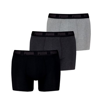 Puma 3P Men Everyday Boxer Sort/Grå bomuld Medium Herre