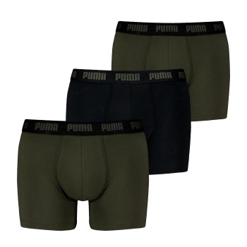 Puma 3P Men Everyday Boxer Sort/Grøn bomuld Small Herre