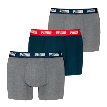 Puma 3P Men Everyday Boxer Grå/Blå bomuld Medium Herre