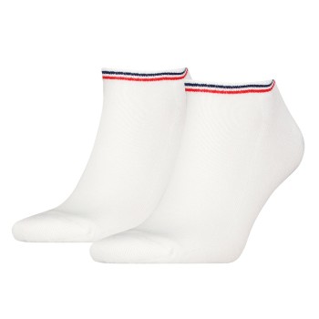 Tommy Hilfiger Legwear Tommy Men Uni TJ Iconic Sneaker Sock Strømper 2P Hvid bomuld Str 35/38