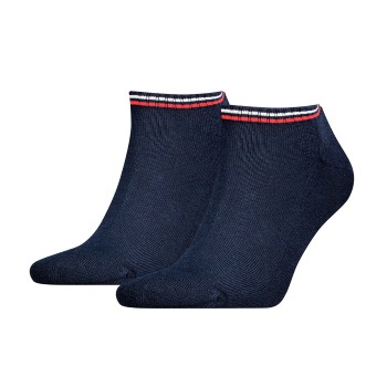 Tommy Hilfiger Legwear Tommy Men Uni TJ Iconic Sneaker Sock Strømper 2P Marineblå bomuld Str 35/38