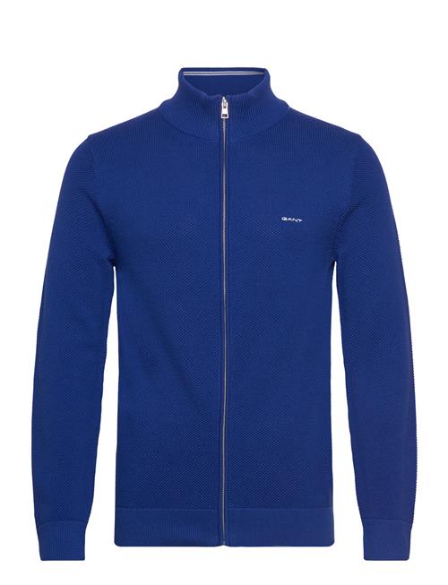 GANT Cotton Pique Zip Cardigan GANT Blue