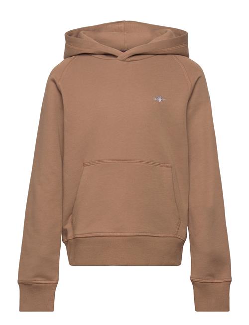 Se GANT Shield Hoodie GANT Brown ved Booztlet