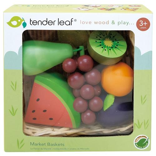 Tender Leaf Kurv Med Frugter | Beige | 3-6