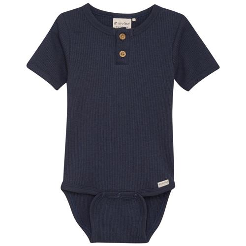 Minymo Ribbet Babybody Blue Nights | Blå | 62 cm