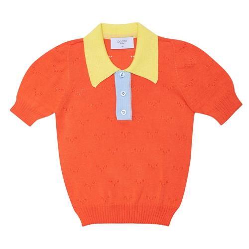 Se Paade Mode Strikket Poloshirt Orange | Orange | 6 years ved Babyshop