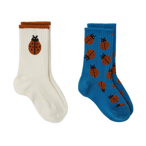 Kuling 2-pak GOTS Korfu Strømper Ladybug 24-27 EU  Hvid  24-27 EU  Unisex