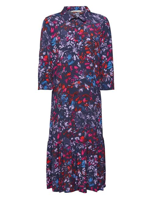 Esprit Casual Patterned Button Front Dress Esprit Casual Navy