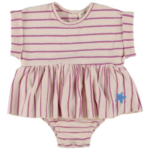 Se Cozmo Nyra Stribet Romper Lilla | Lilla | 3 months ved Babyshop