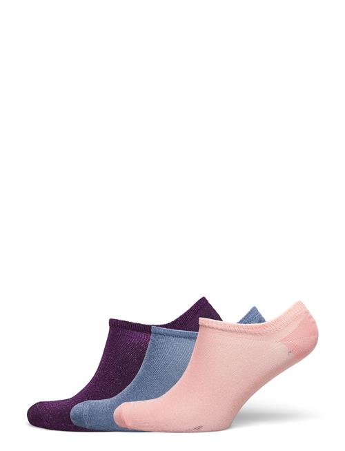 Se Becksöndergaard Solid Glitter Sneakie Sock 3 Pack Becksöndergaard Pink ved Booztlet