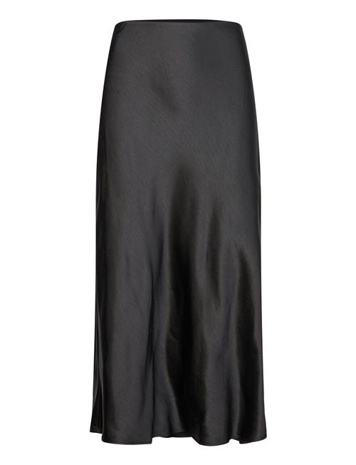 Mango Midi Satin Skirt Mango Black