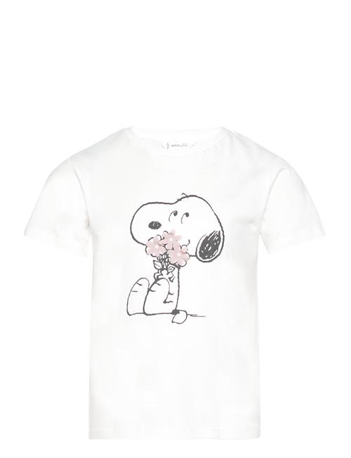 Mango Snoopy Printed T-Shirt Mango White