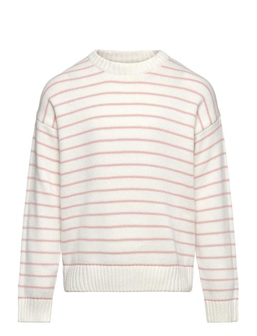 Se Mango Striped Cotton-Blend Sweater Mango Cream ved Booztlet