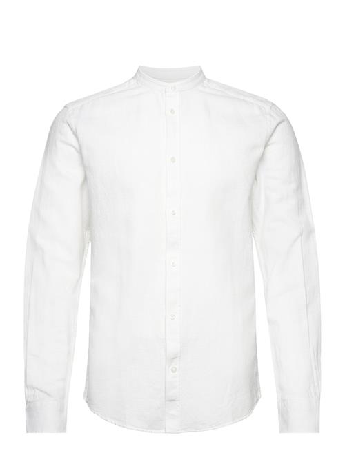 ONLY & SONS Onsarlo Slim Ls Mao Hrb Linen Shirt ONLY & SONS White