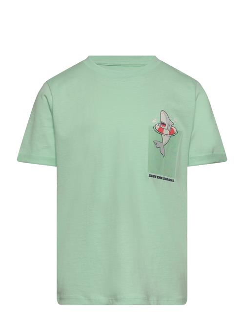 Se Tom Tailor Printed T-Shirt Tom Tailor Green ved Booztlet