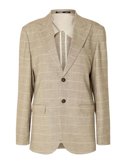 Se Selected Homme Slhslim-Oasis Sand Check Blz Selected Homme Beige ved Booztlet